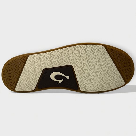 OluKai Papaku Chukka Boots Men 10.0 Dark Wood Canvas Leather Waterproof - Picture 9 of 14